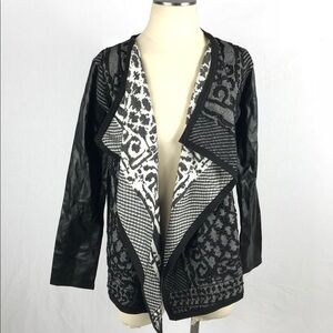 Rockin’ Knit + Vegan Leather Cardigan